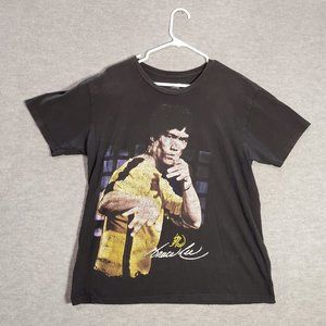 Bruce Lee Men‎ Shirt Large Black Mixed Martial Arts Legend Graphic Tee
